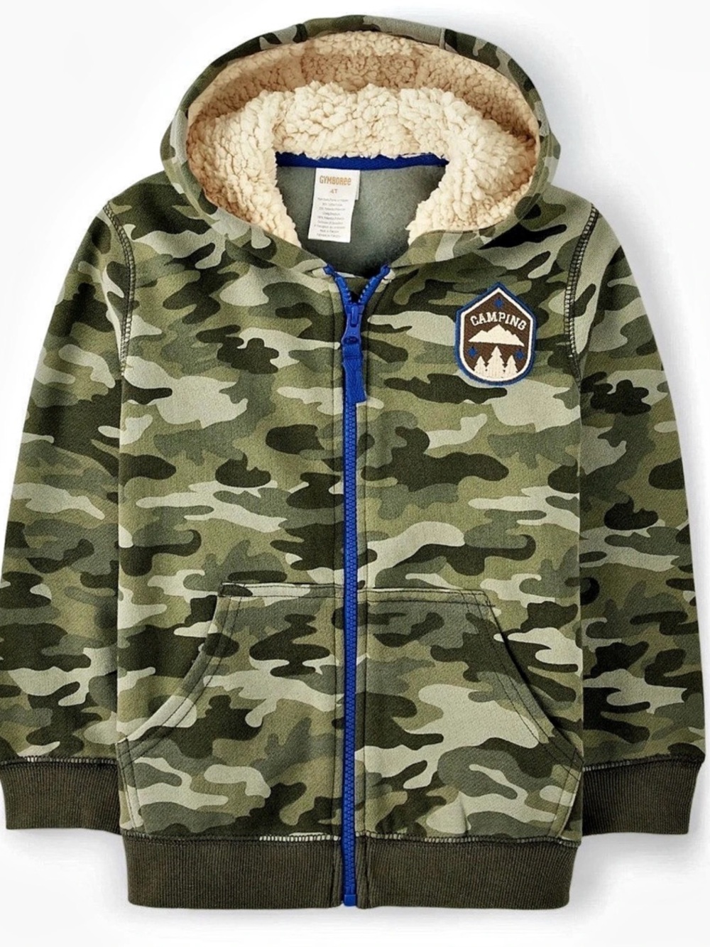 Gymboree Camo Camping Zip Up Hoodie